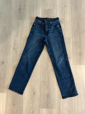 Express Dark Blue Straight Leg Jeans